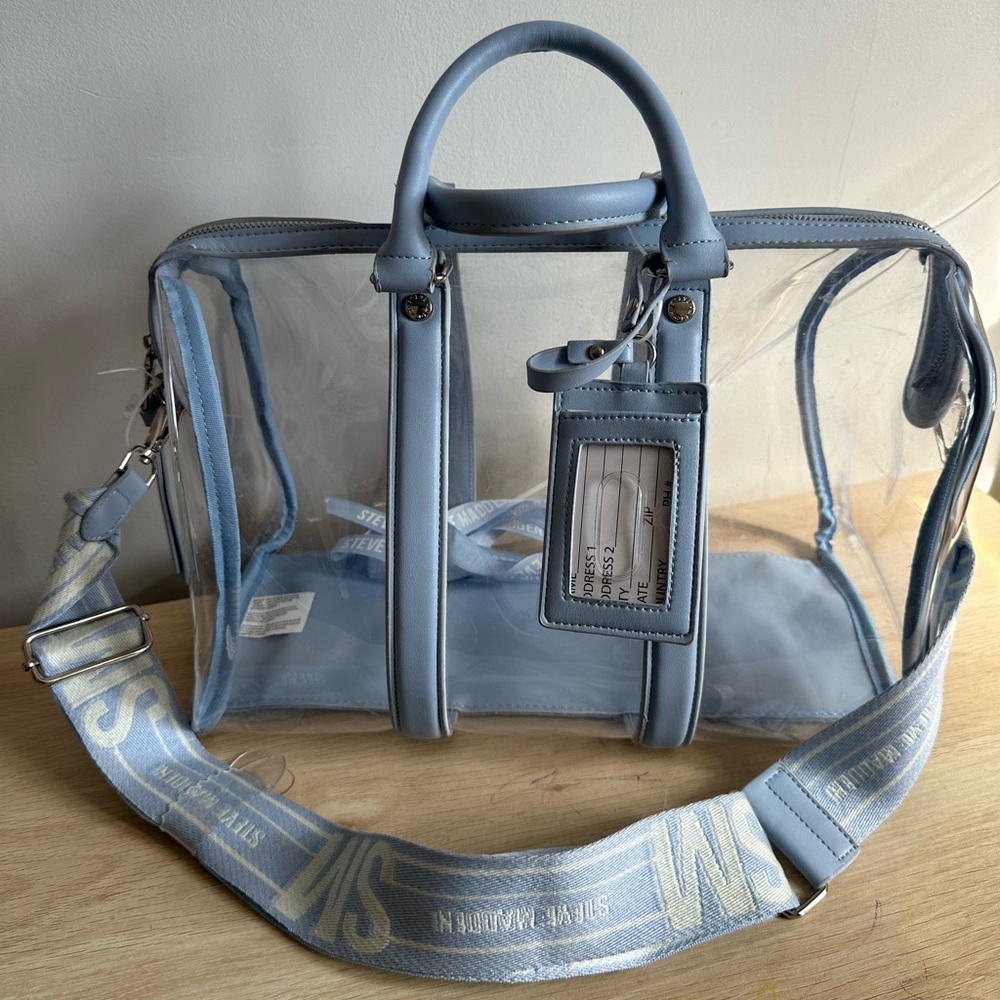 Steve Madden Transparent Blue Travel Bag